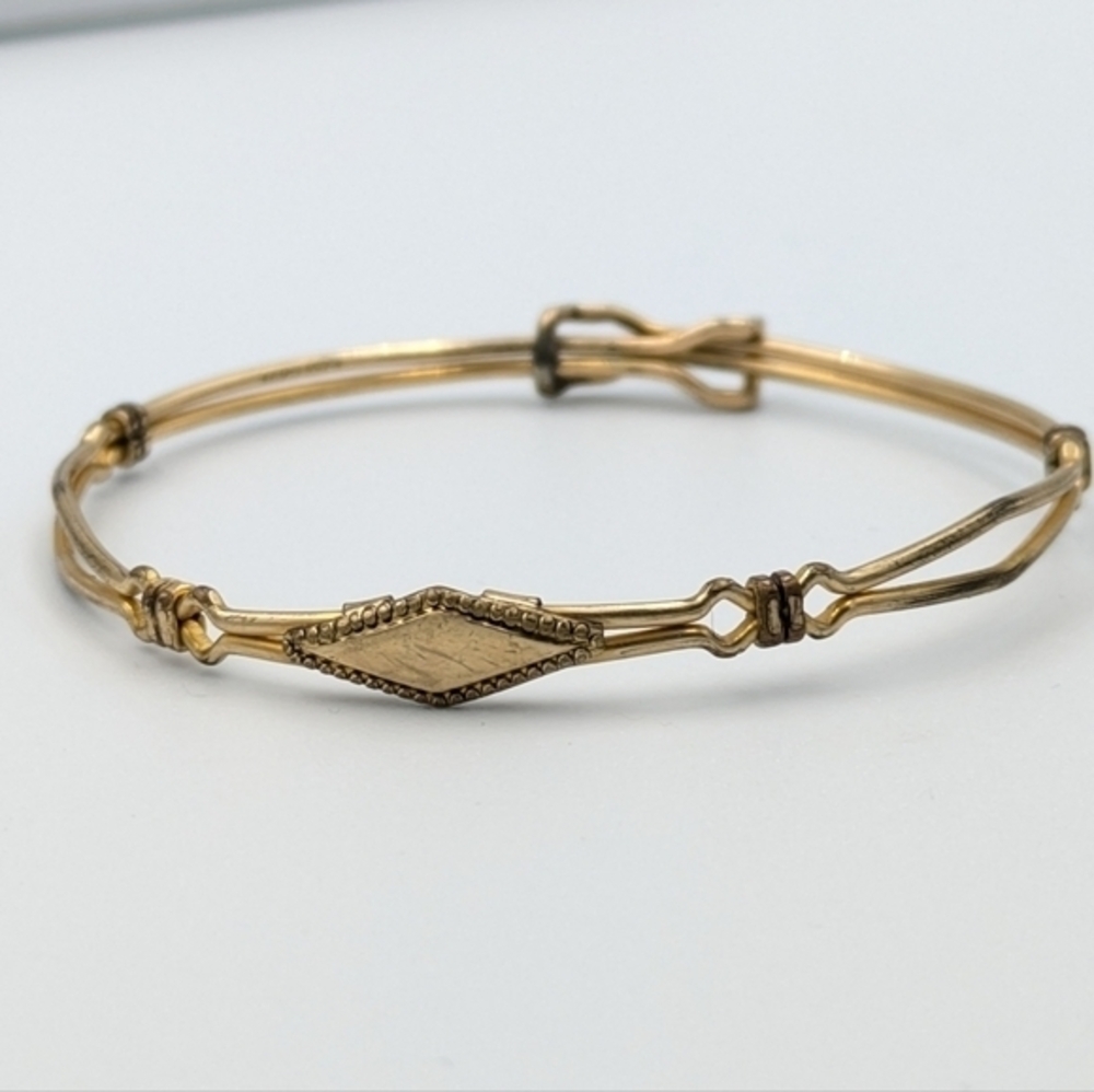 Antique gold filled child's / baby wire bangle bracelet
